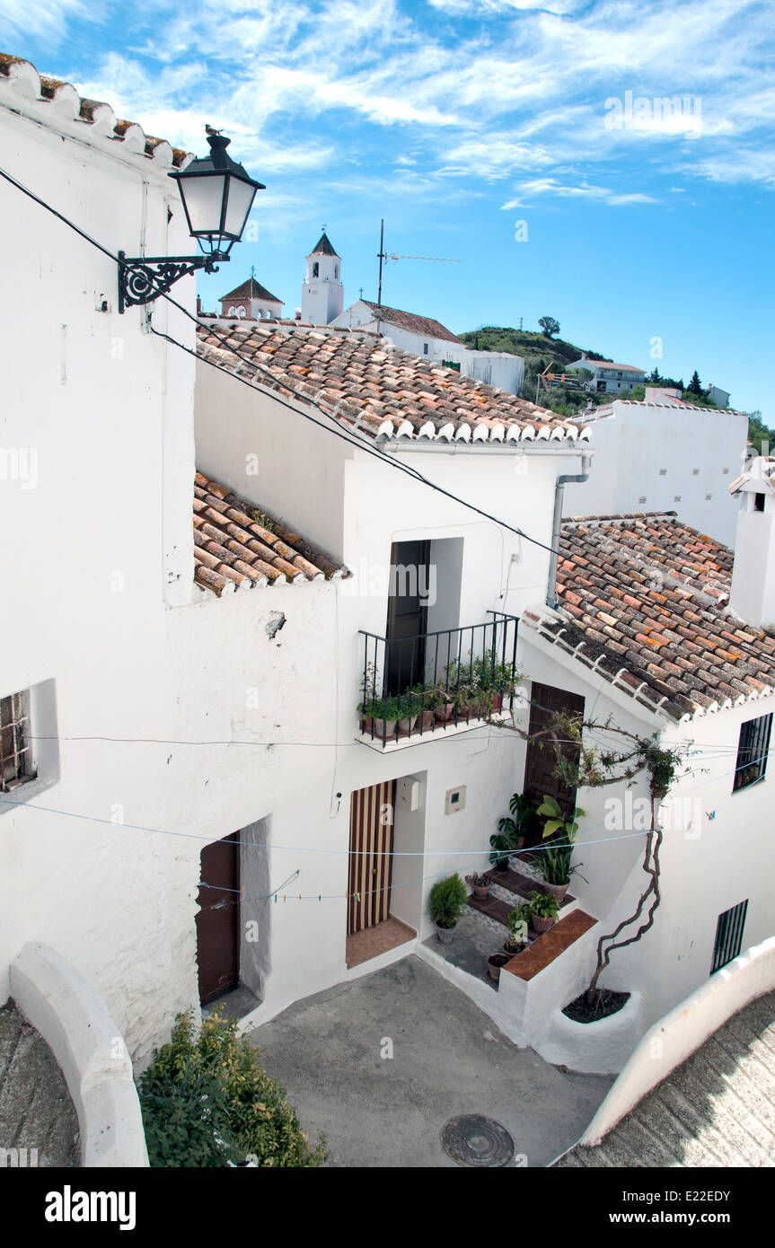 Sedella Málaga Spanien spanische historischen weißen Dorf Stockfoto