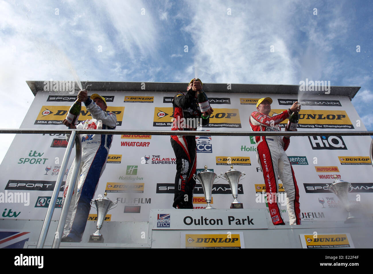 BTCC-Podium Stockfoto