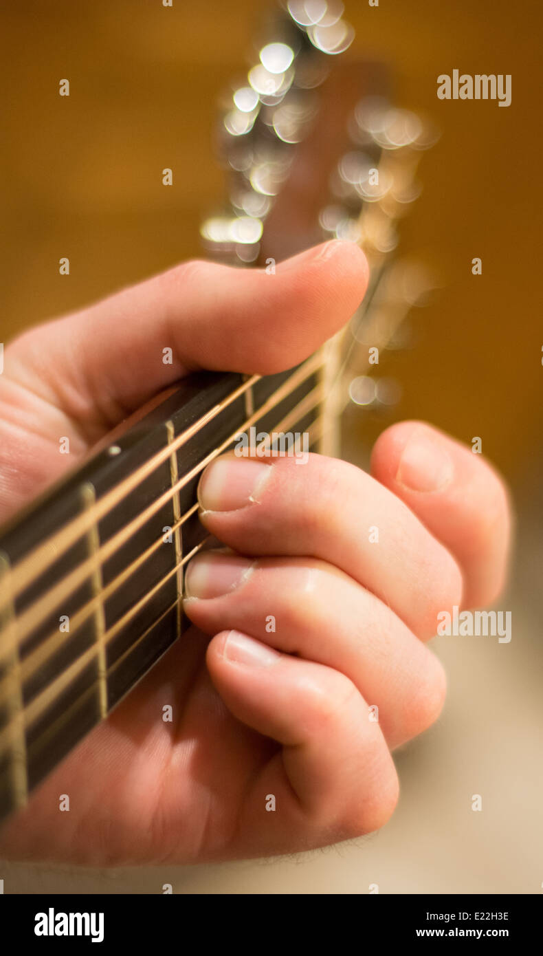 Gitarren-Akkord Stockfoto