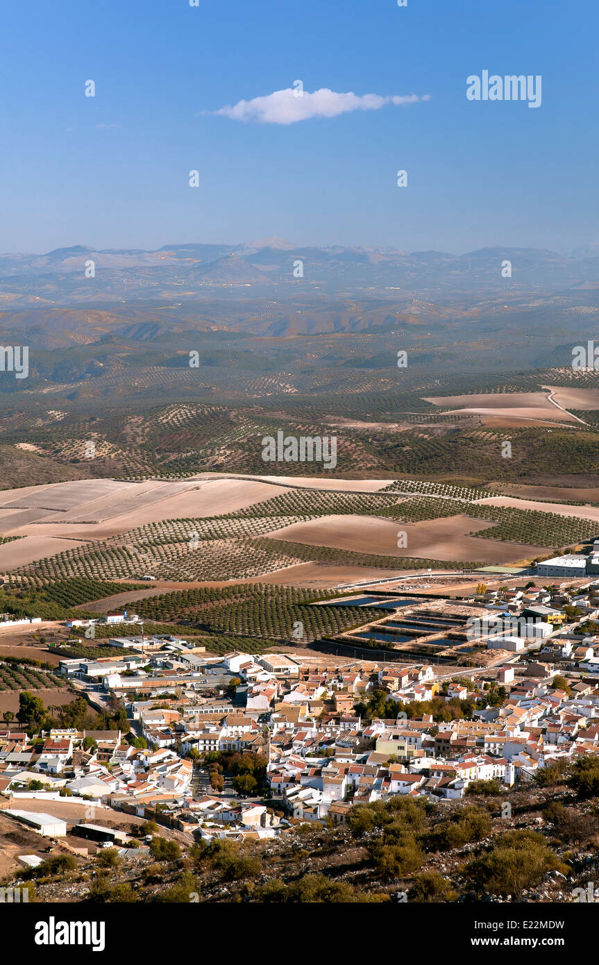 Panoramaaussicht, die touristische Route der Banditen, Alameda, Provinz Malaga, Andalusien, Spanien, Europa Stockfoto