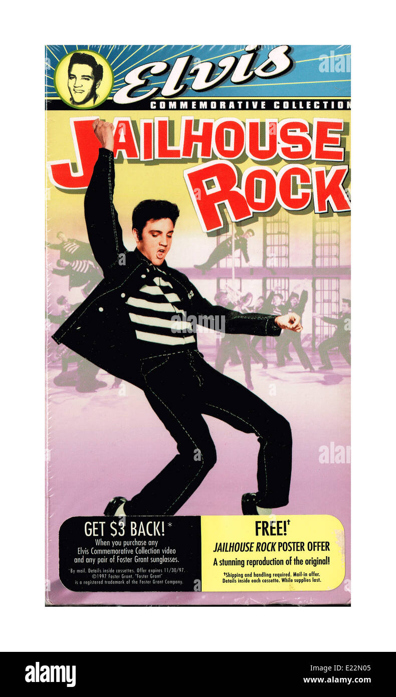 50er Jahre Festschrift Plakat für Jailhouse Rock mit Elvis Presley Stockfoto
