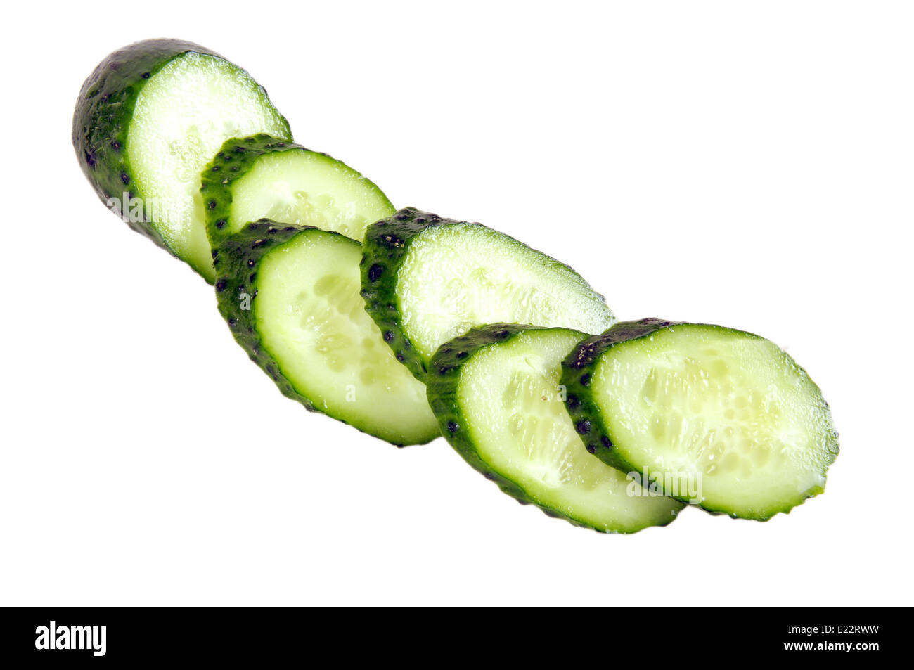 Gurken - Gemüse sehr lecker und nützlich. Es wird in den Küchen vieler Menschen verwendet. Stockfoto