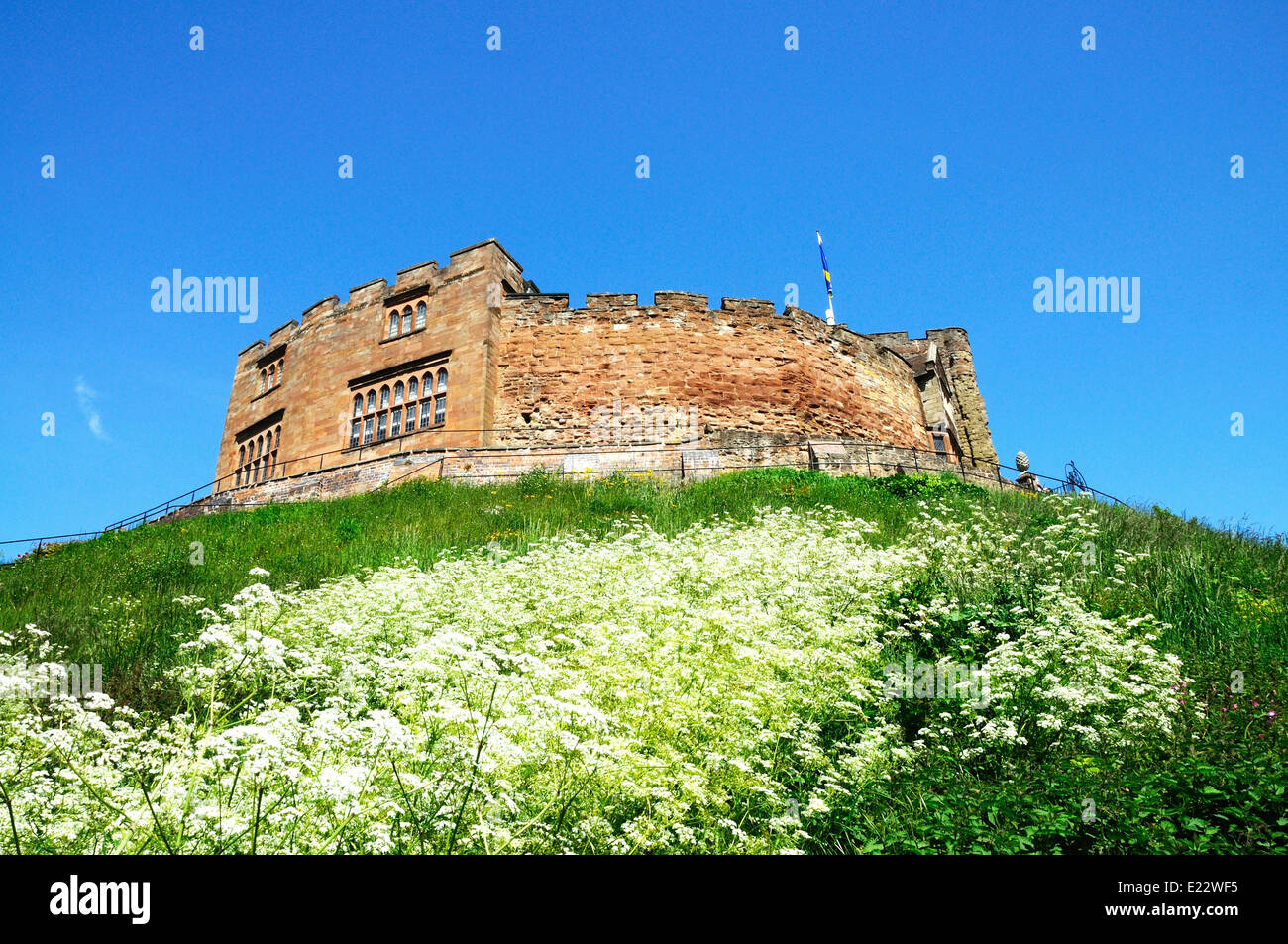 Blick auf die Burg, Tamworth, Staffordshire, England, UK, Westeuropa. Stockfoto