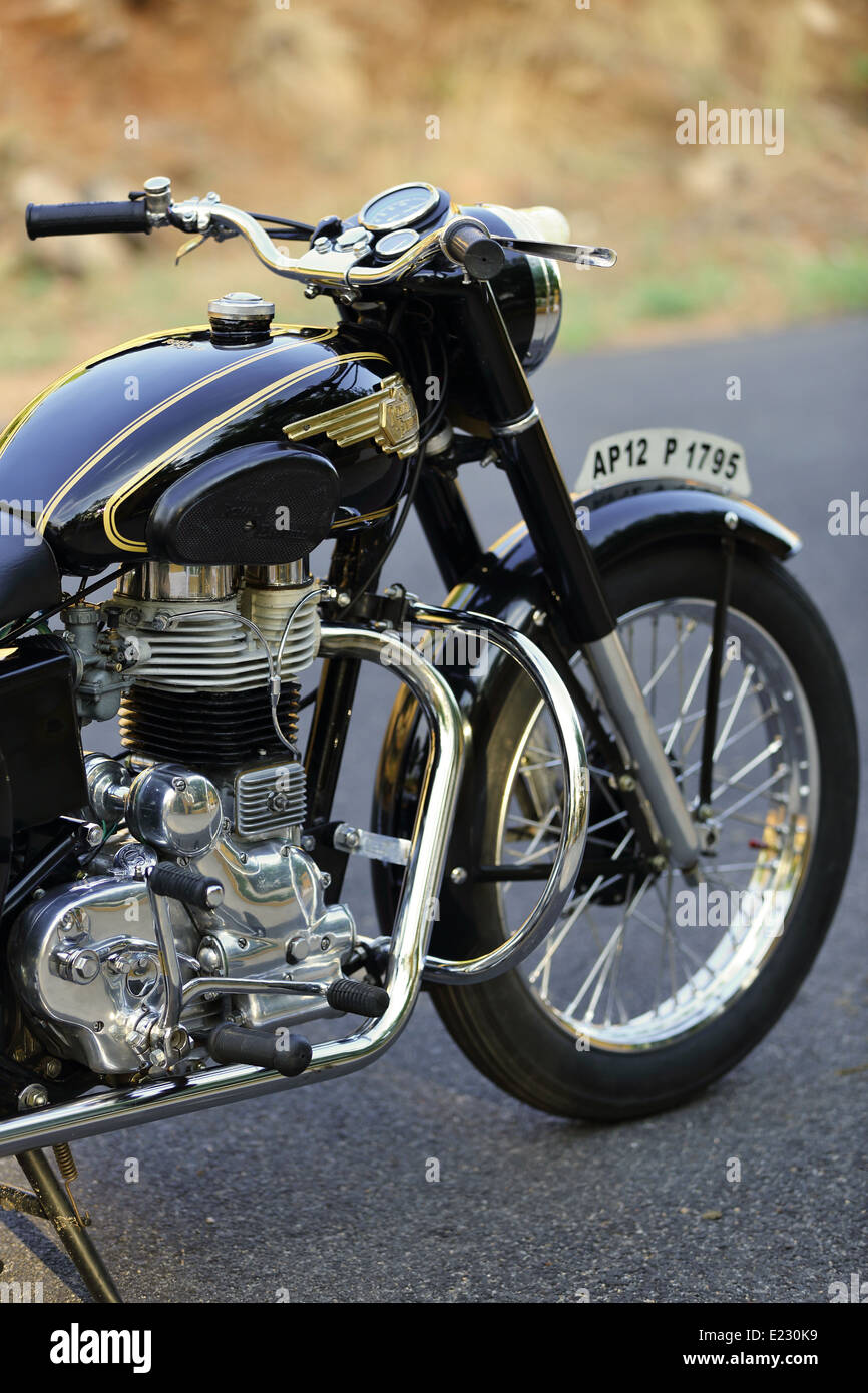 Royal Enfield Bullet 1966 Vintage G2-Engine in England in Indien gemacht Stockfoto