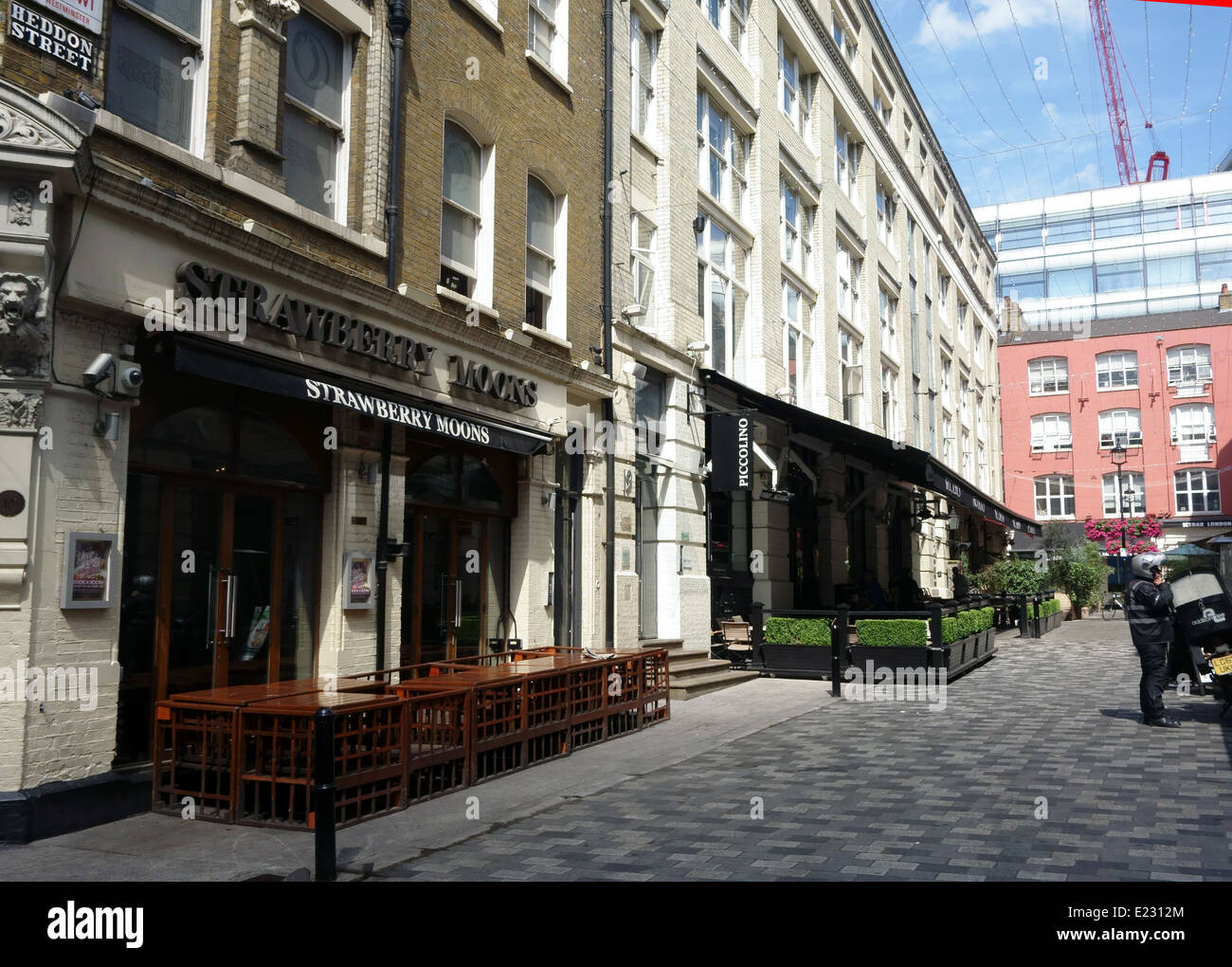 Heddon Street ist ein beliebtes Nahrungsmittel-Viertel im Londoner West End Stockfoto