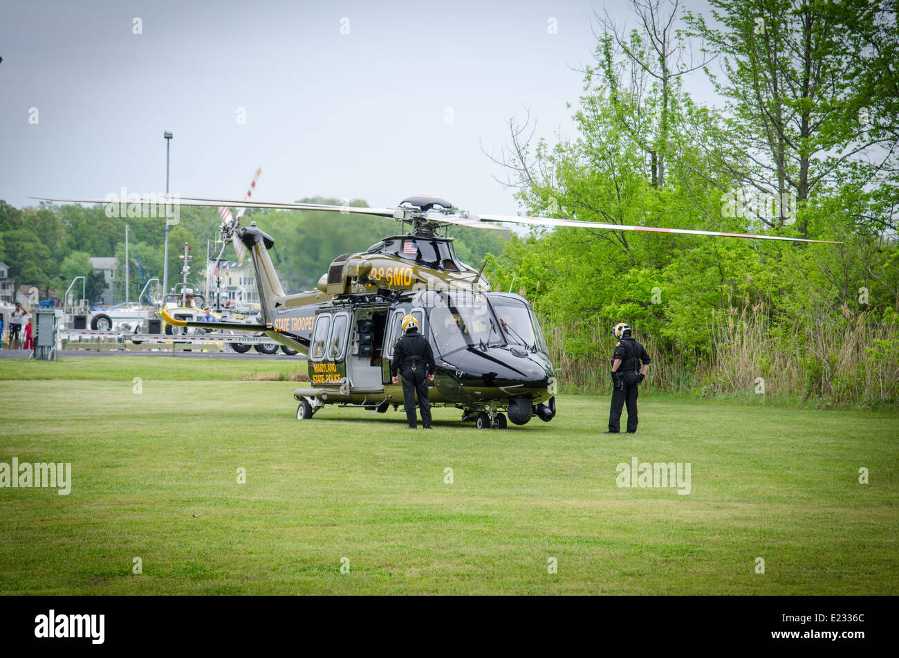 Maryland State Trooper Hubschrauber abheben Stockfoto