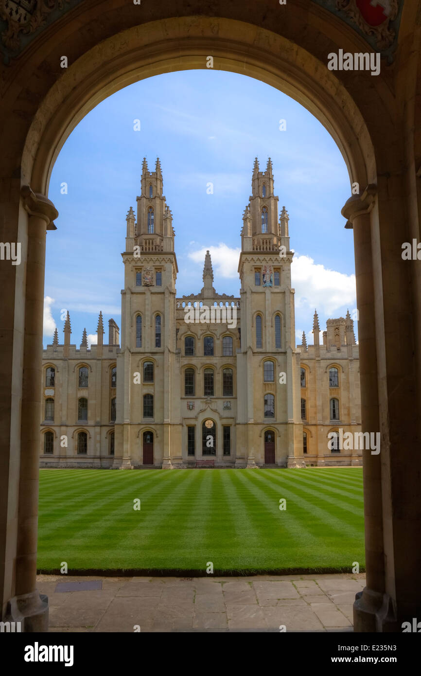 All Souls College, Oxford, Oxfordshire, England, Vereinigtes Königreich Stockfoto