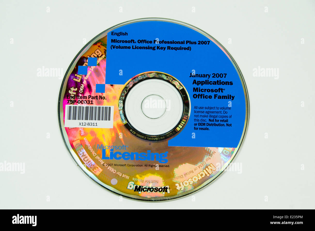 Microsoft Office-Software-CD. Stockfoto