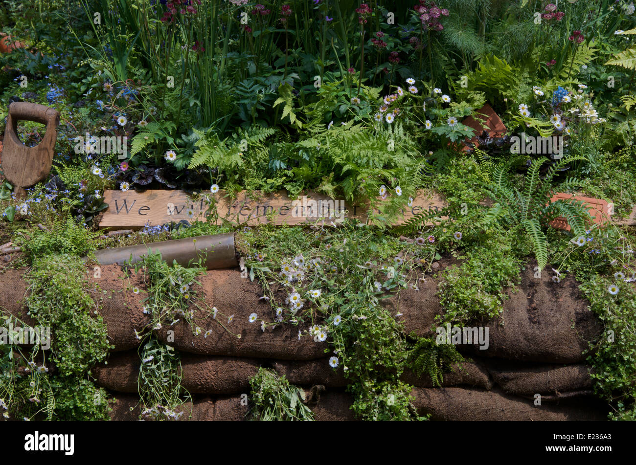 Detail der DialAFlight Potter Garten RHS Chelsea Flower Show Stockfoto