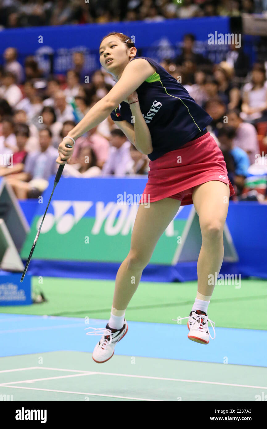 Tokyo Metropolitan Gymnasium, Tokio, Japan. 13. Juni 2014. Sayaka Takahashi (JPN), 13. Juni 2014 - Badminton: Yonex Open Japan 2014 Dameneinzel am Tokyo Metropolitan Gymnasium, Tokio, Japan. © Yohei Osada/AFLO SPORT/Alamy Live-Nachrichten Stockfoto