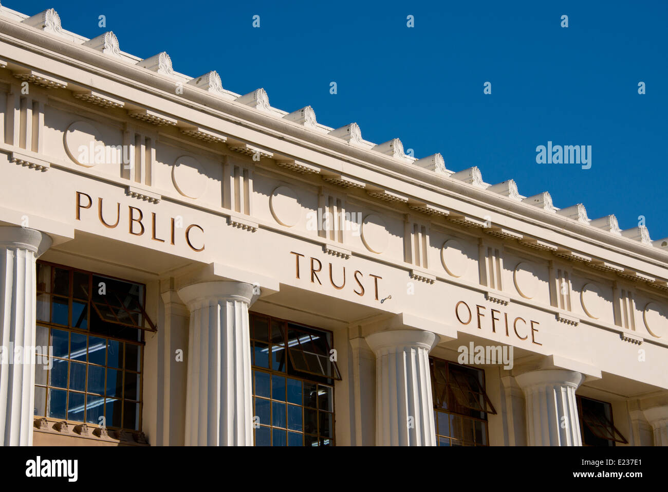 Neuseeland, Nordinsel, Napier. Vertrauen der Öffentlichkeit Büro. Stockfoto