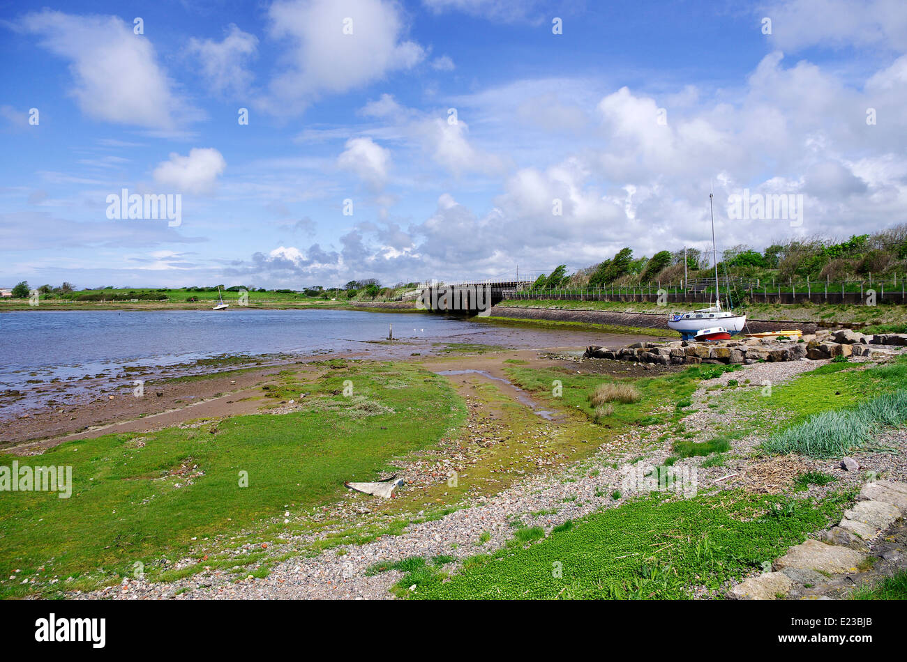 Ravenglass Strand und Bucht, Eskdale, Lake District, Cumbria, England, UK Stockfoto