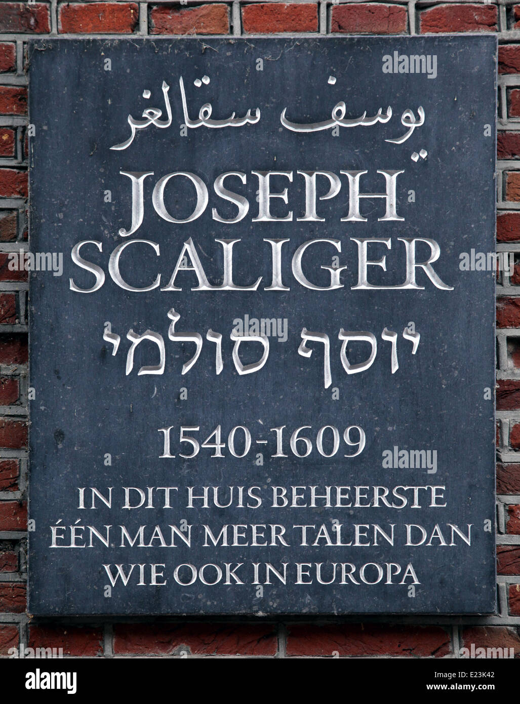 Joseph Justus Scaliger 1540-1609 niederländischen religiöser Führer und Gelehrte, Stockfoto