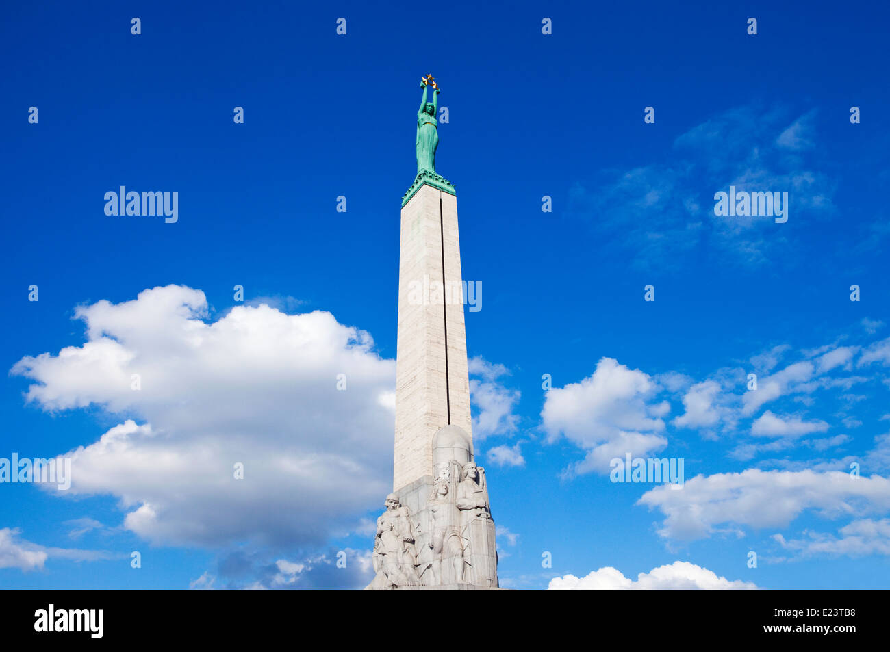 Das Freiheitsdenkmal in Riga, Lettland. Stockfoto