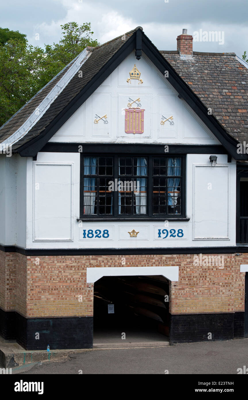 Bootshaus Peterhouse College, Cambridge, UK Stockfoto