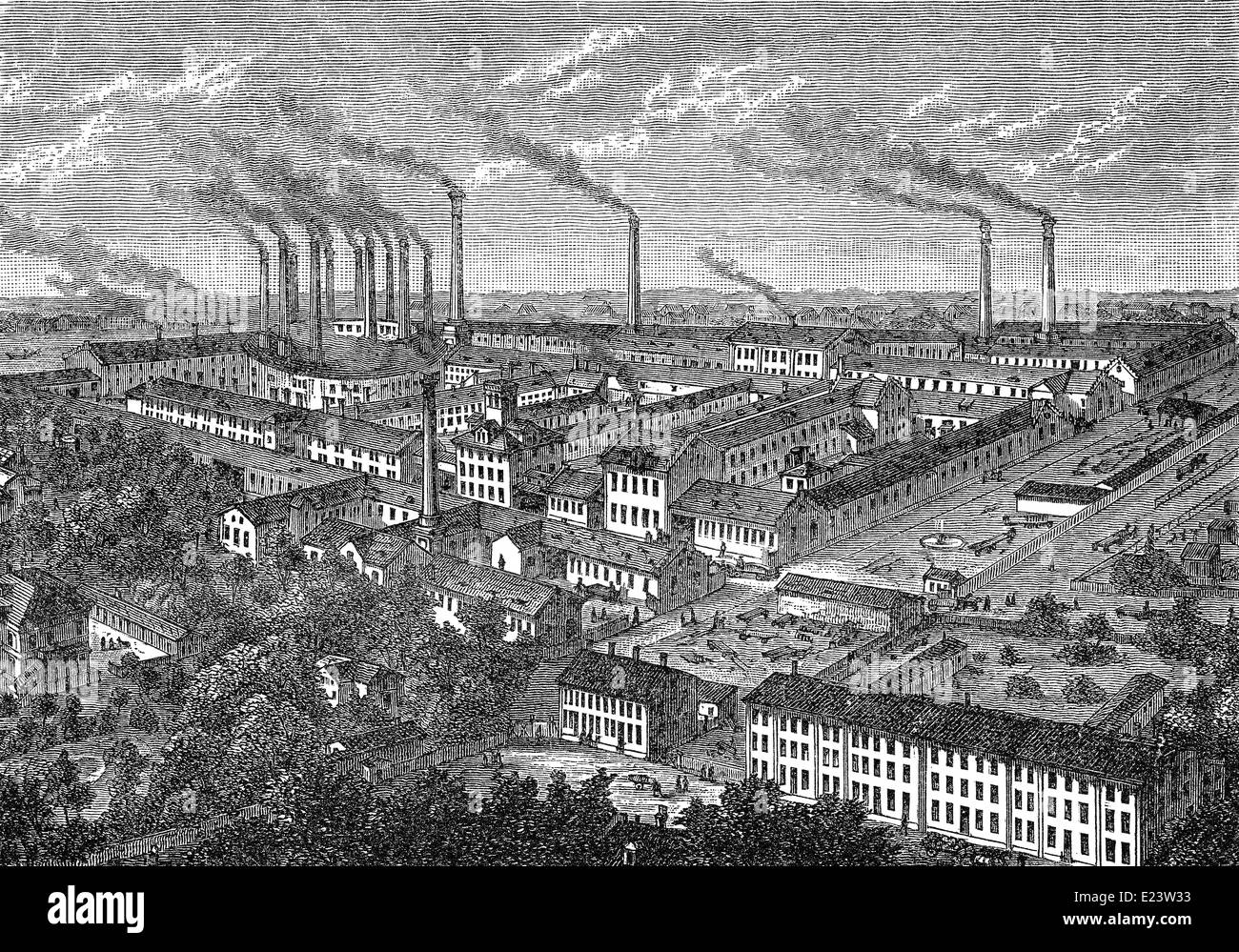 synthetische Ultramarin Produktionsstandort, Nürnberg, 1886 Stockfoto