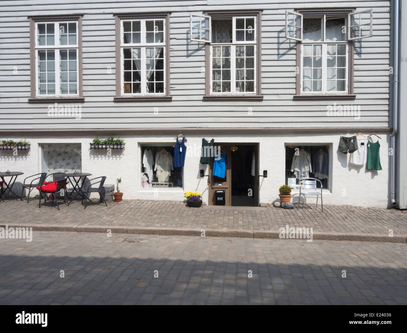 Gamlebyen, die Altstadt, Fredrikstad Norwegen, gut erhaltene und noch wichtig, innerhalb der Stadtmauer, Keller-shop Stockfoto