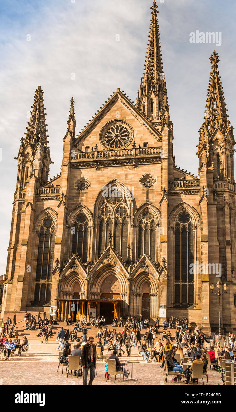 St. Stephen´s Kirche am Place De La Réunion, Mulhouse, Elsass, Frankreich Stockfoto