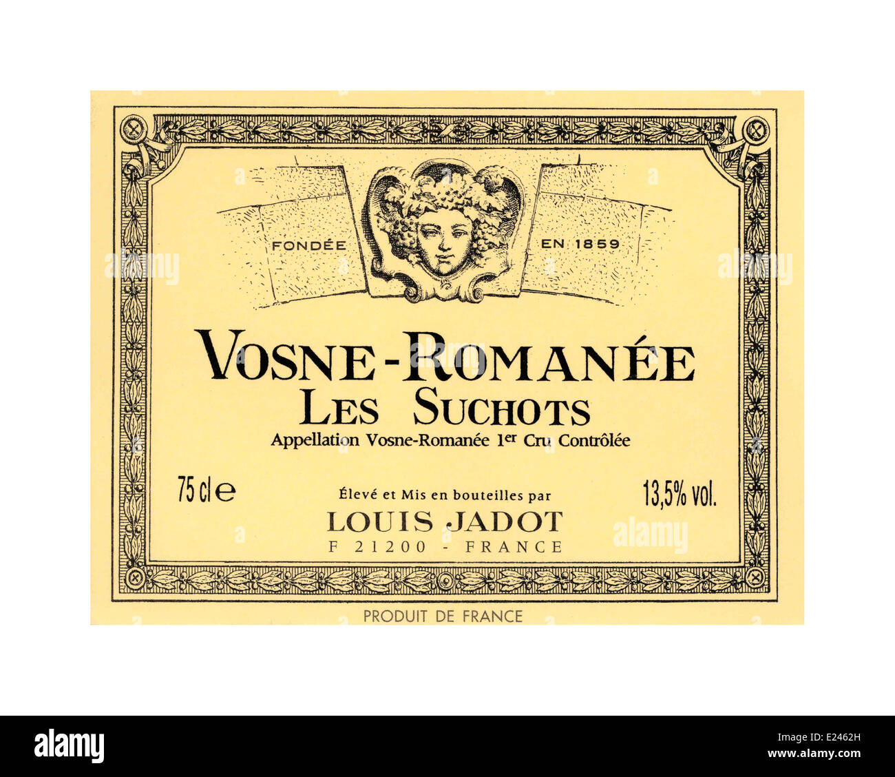 Vosne Romanée nördlich von Nuits-Saint-Georges. Feiner Pinot Noir rot Wein Produzent Louis Jadot Cote d ' or Burgund Stockfoto