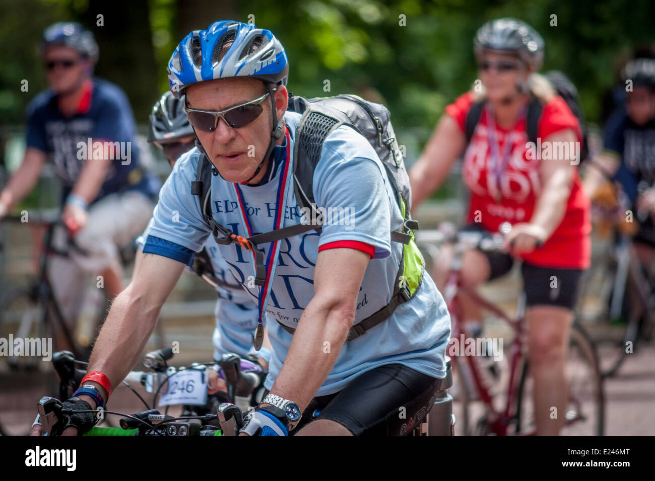 Hilfe für Helden Radfahrer 2014 Stockfoto