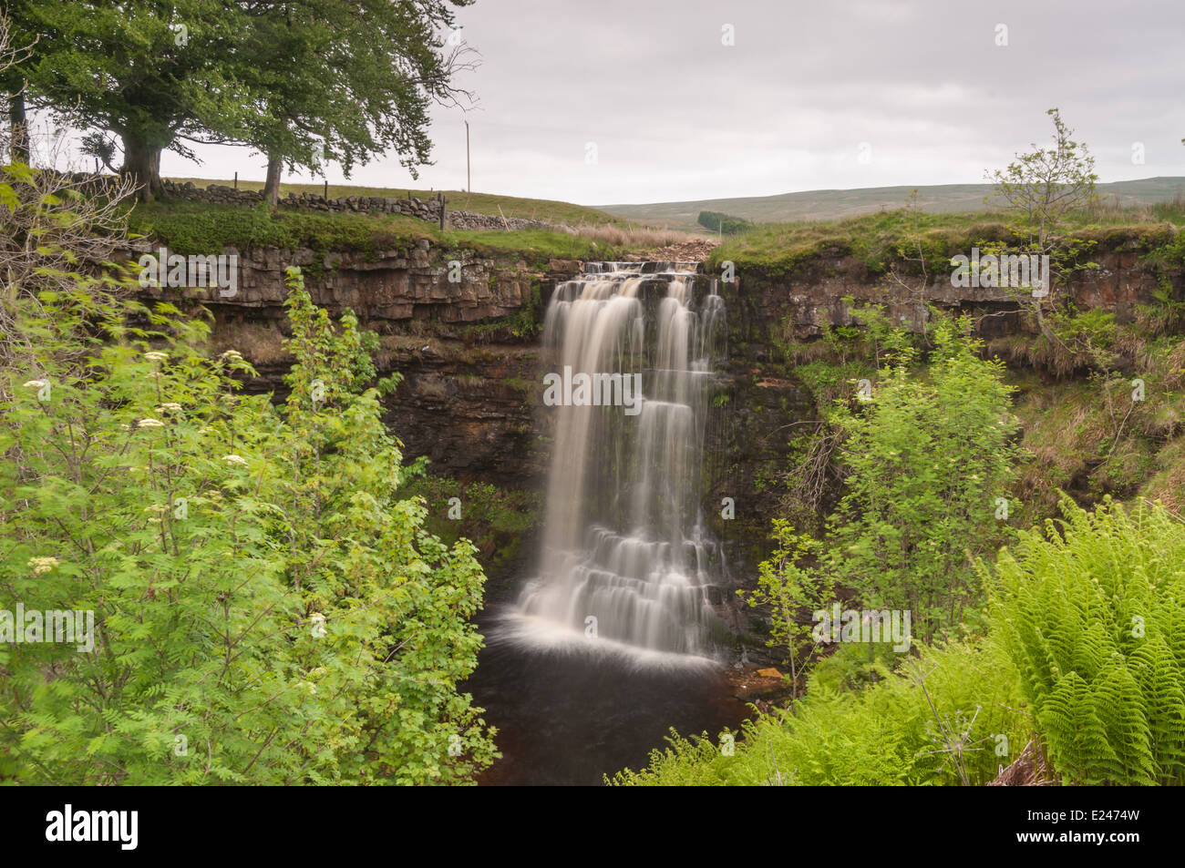 Hölle Gill Force Wasserfall, Mallerstang, Yorkshire Dales National Park, Cumbria Stockfoto