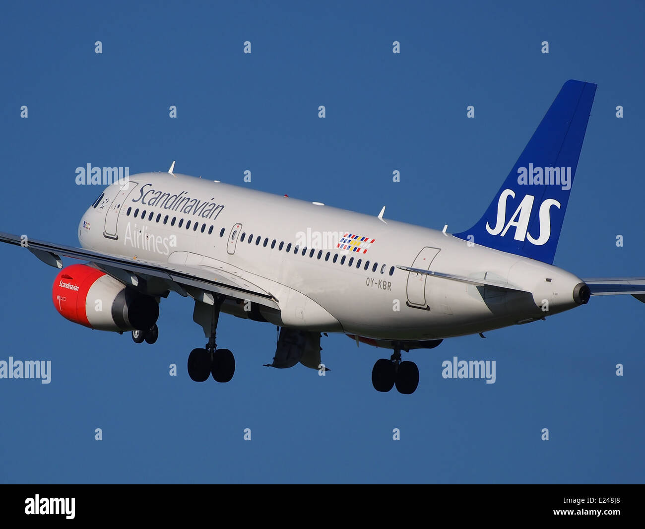 OY-KBR SAS Scandinavian Airlines Airbus A319-131 Start vom Schiphol (AMS - EHAM), den Niederlanden, 16. Mai 2014, Pic-4 Stockfoto