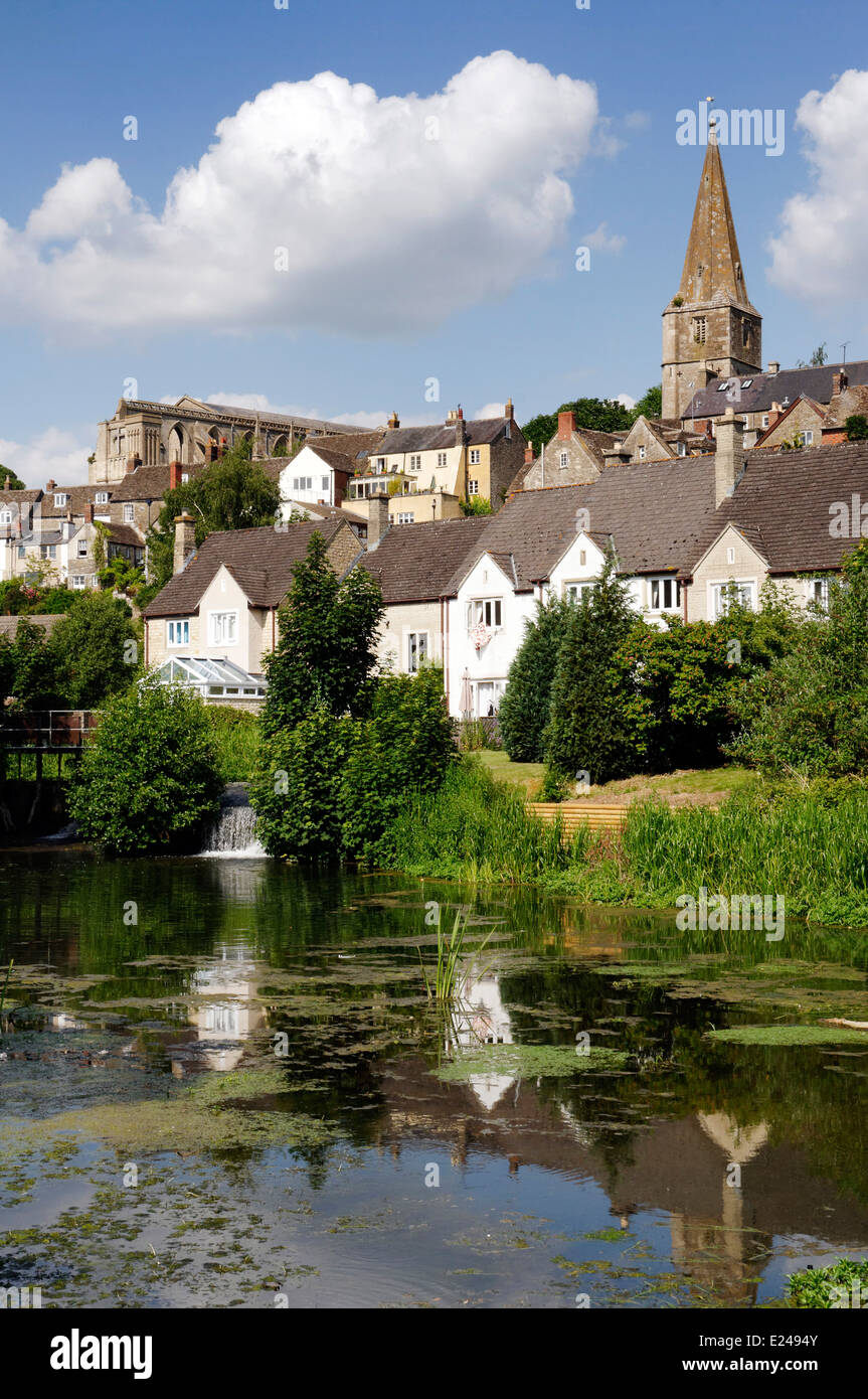 Malmesbury und der Fluss Avon, Wiltshire, England Stockfoto