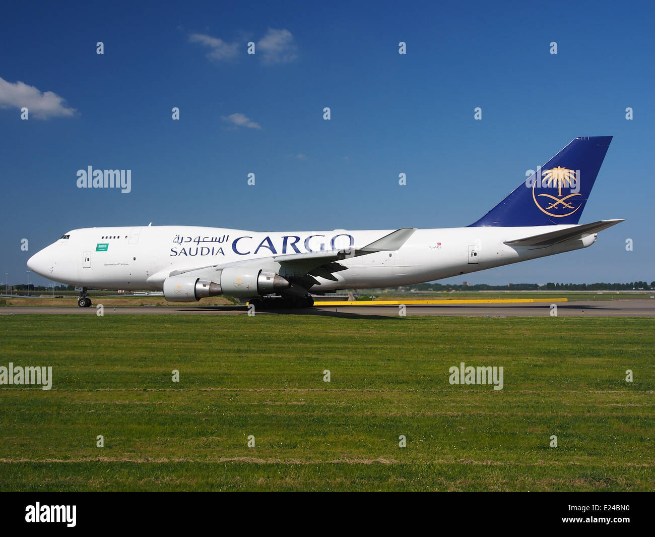 TC-ACJ Saudi Arabian Airlines Boeing 747-433(BDSF) Rollen auf dem Flughafen Schiphol (AMS - EHAM), die Niederlande, Mai 18. 2014, Pic-7 Stockfoto