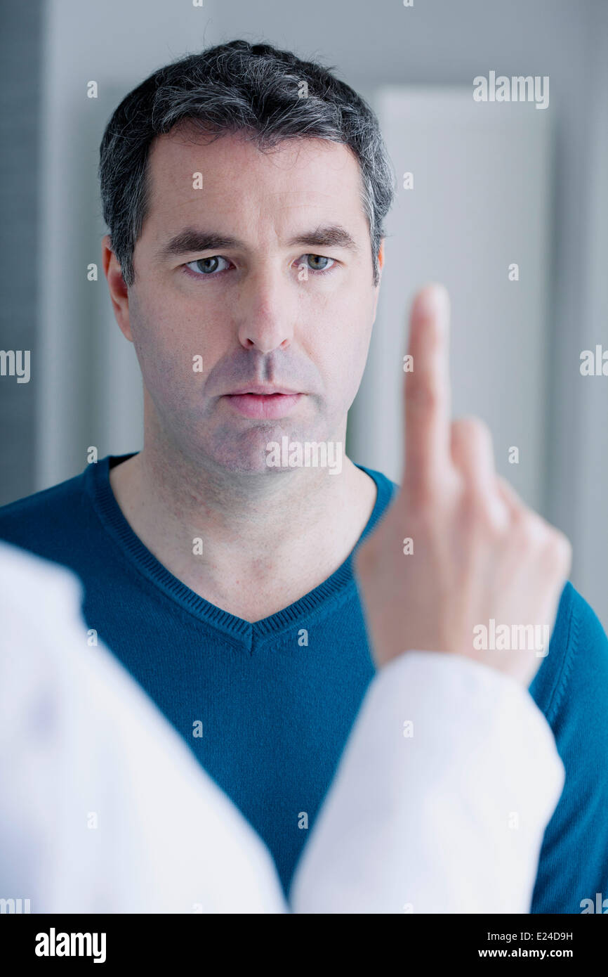 Sehschule, Mann Stockfoto