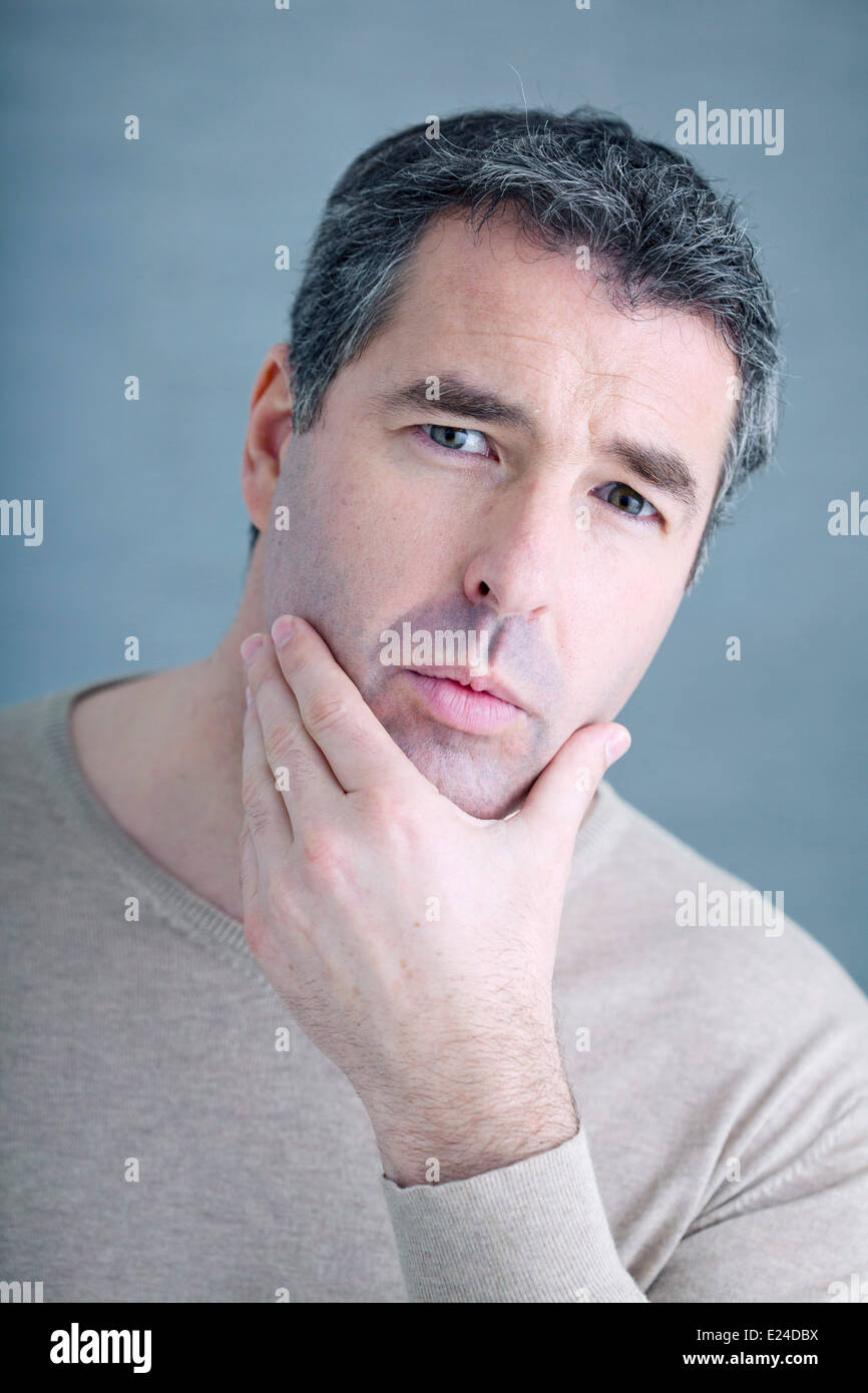 Mann-Gesicht Stockfoto