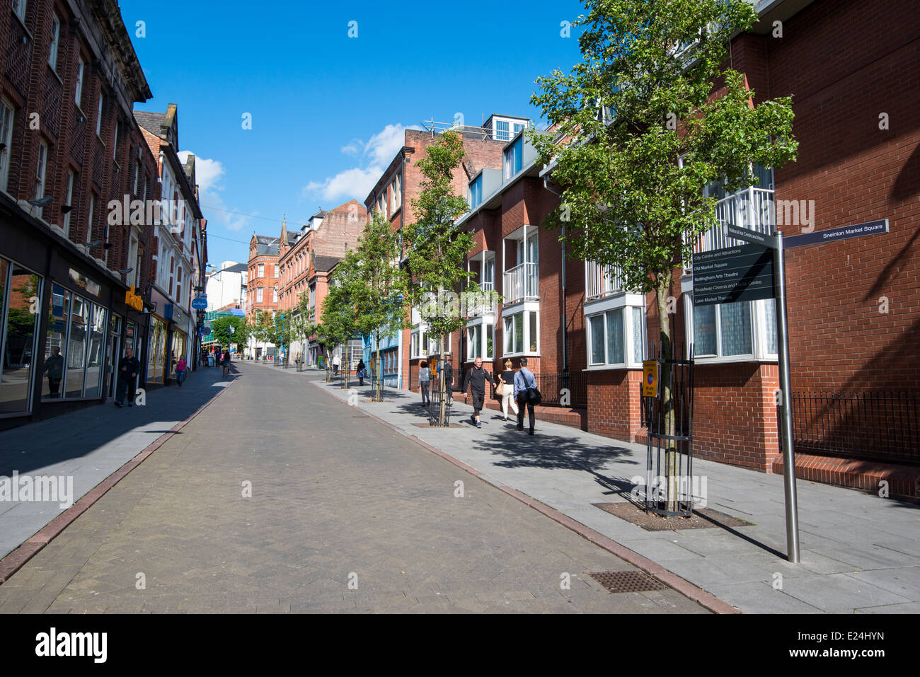 Hockley im Stadtzentrum von Nottingham, Nottinghamshire, England UK Stockfoto