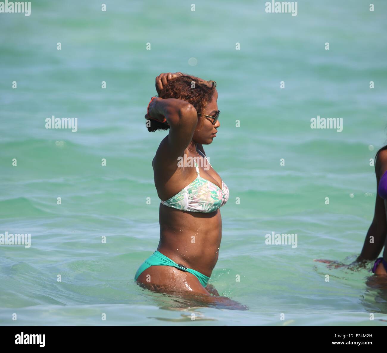 Serena Williams und Freunde genießen Miami Beach. Miami Beach, wo: Florida, Florida, Vereinigte Staaten, wann: 15. Juni 2013 Stockfoto