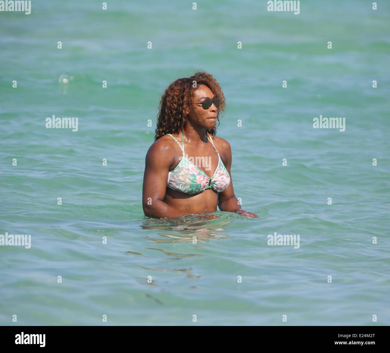 Serena Williams und Freunde genießen Miami Beach. Miami Beach, wo: Florida, Florida, Vereinigte Staaten, wann: 15. Juni 2013 Stockfoto