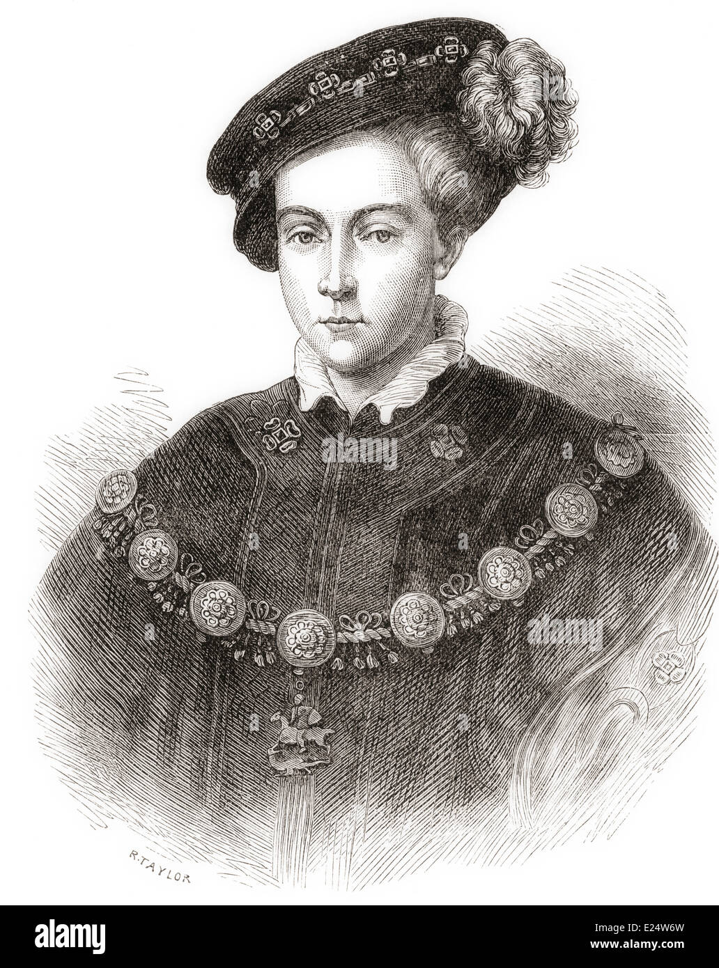 Eduard VI., 1537 – 1553. König von England und Irland. Stockfoto