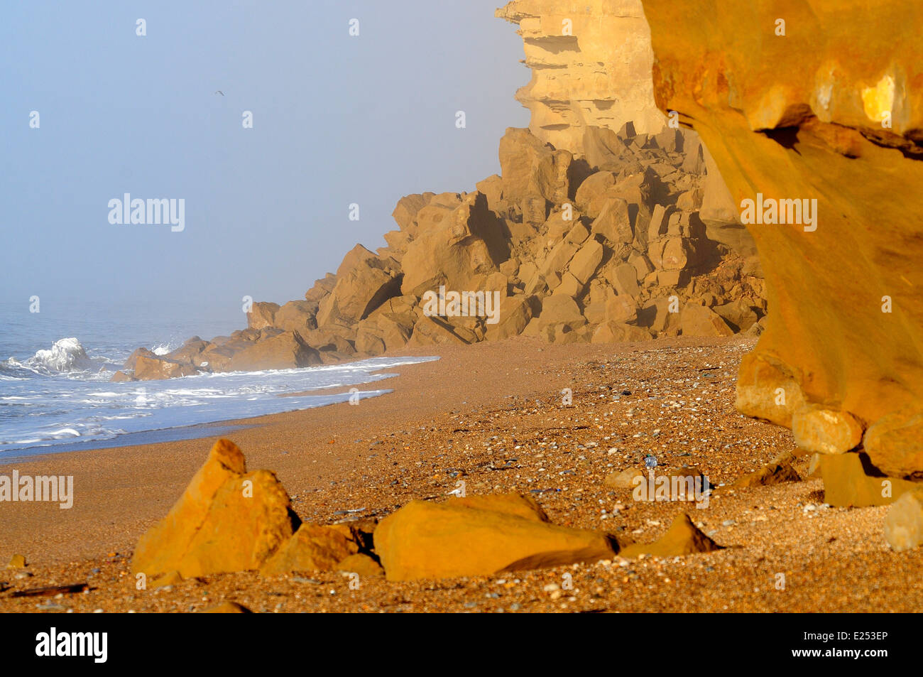 Felssturz Jurassic Coast Dorset Stockfoto