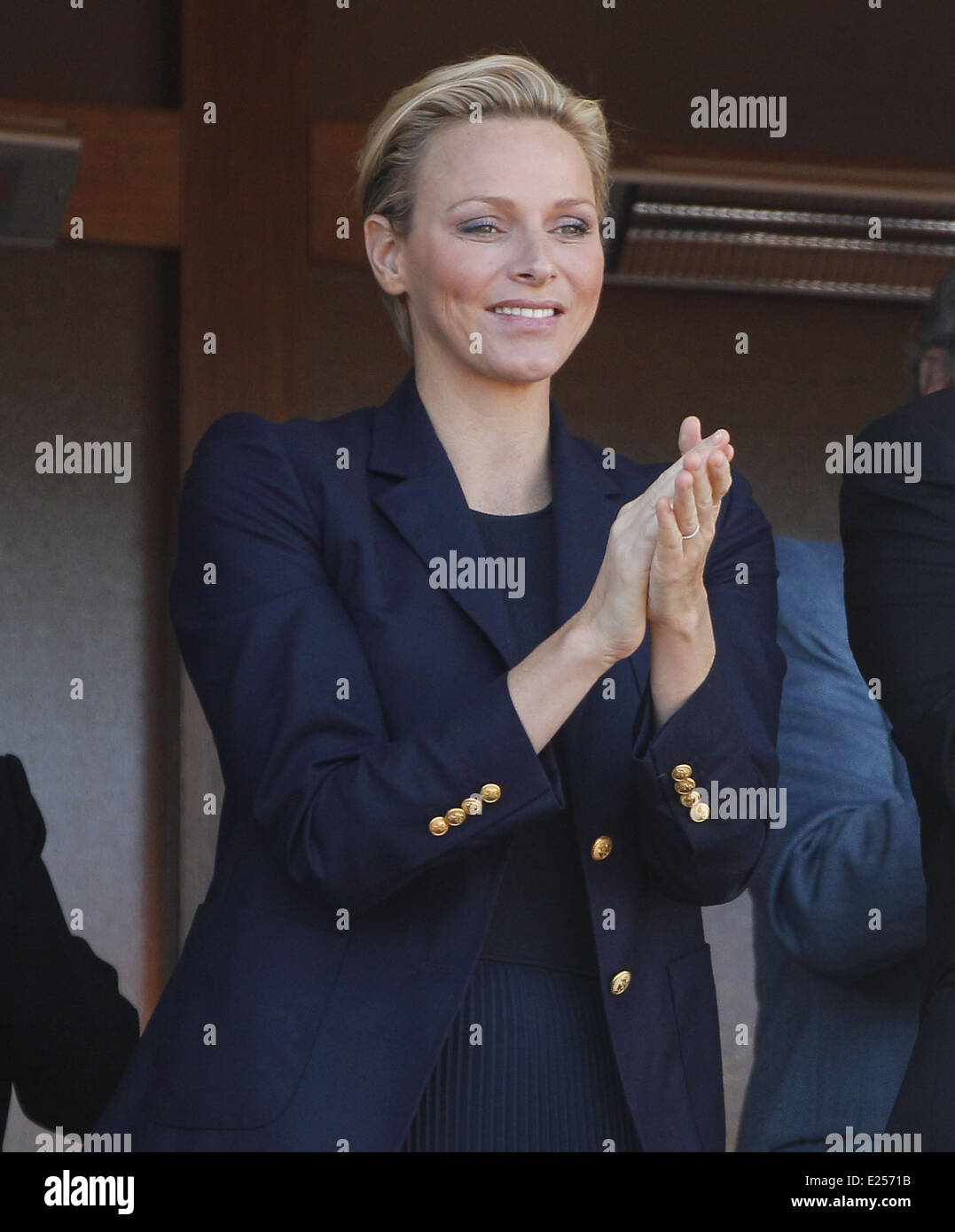 ATP Monte Carlo Masters - Finale in Monte Carlo Sporting Club Featuring: Monte-Carlo - Monaco -21 April Princess Charlene von Monaco und Prinz Albert von Monaco besuchen beim Finale von der Masters Series Monte Carlo Masters Series Monte Carlo-das Finale wo: Monte Carlo, Monaco bei: 21. April 2013 Stockfoto