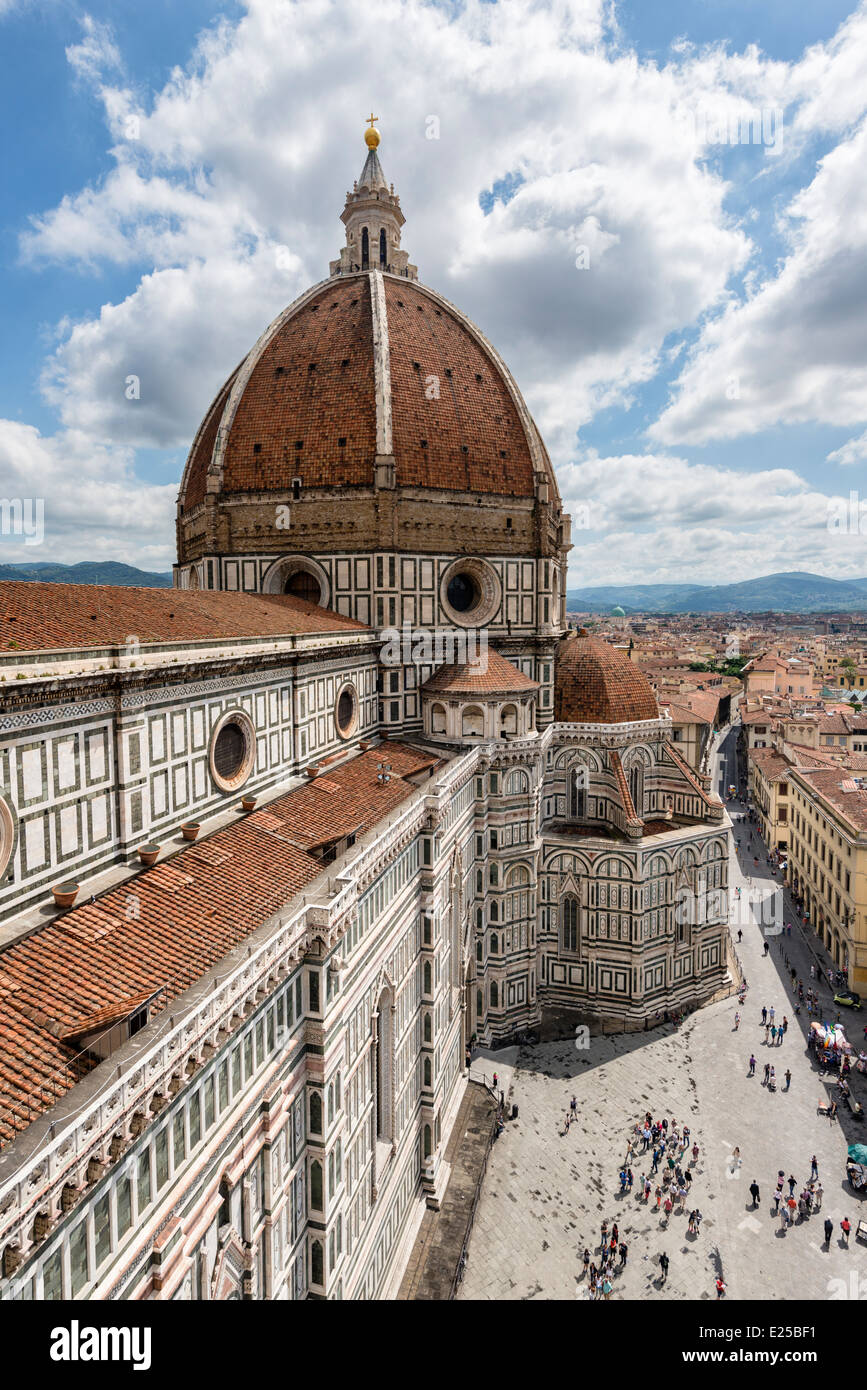 Duomo und der Piazza San Giovanni in Florenz Stockfoto