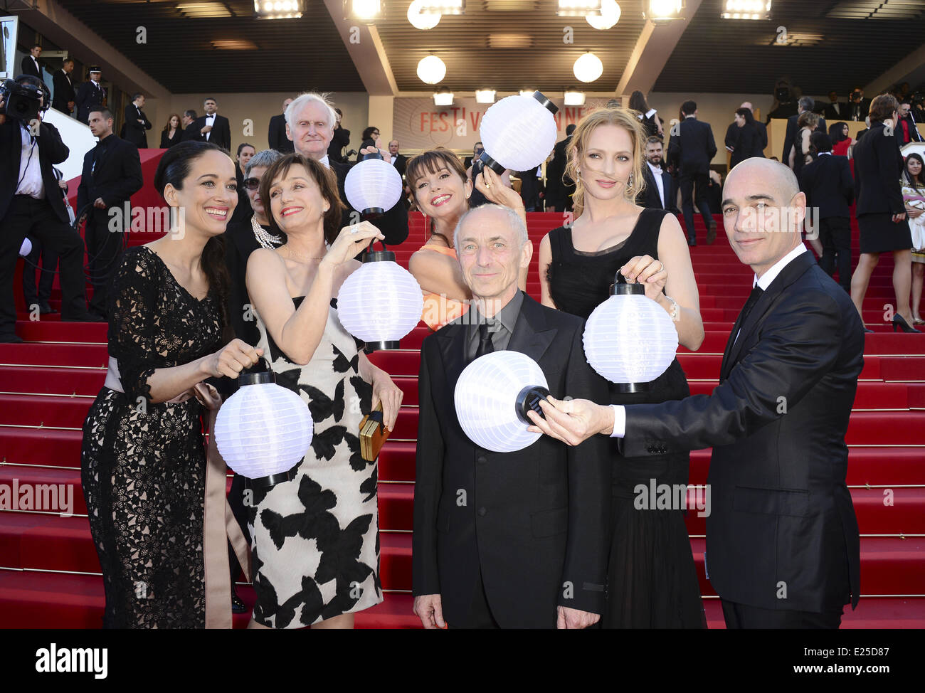 66. Filmfestspiele von Cannes - The Immigrant Premiere - Arrivals Featuring: Philippe Rousselot, Dolores Chaplin, Kristin Scott Thomas, Victoria Abril, Uma Thurman, Jean-Marc Barr wo: Cannes, Frankreich bei: 24. Mai 2013 Stockfoto