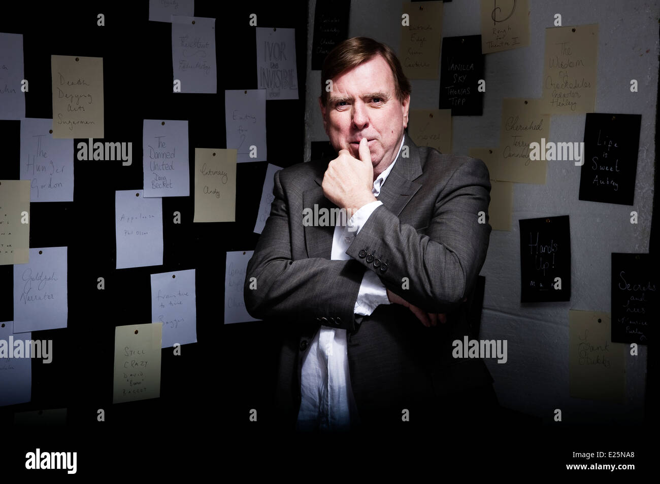 Porträts von Timothy Spall OBE aus privaten bisher unveröffentlichte Aufnahmen. Die Kulisse ist die Filme & Zeichen, die er gespielt wird Stockfoto