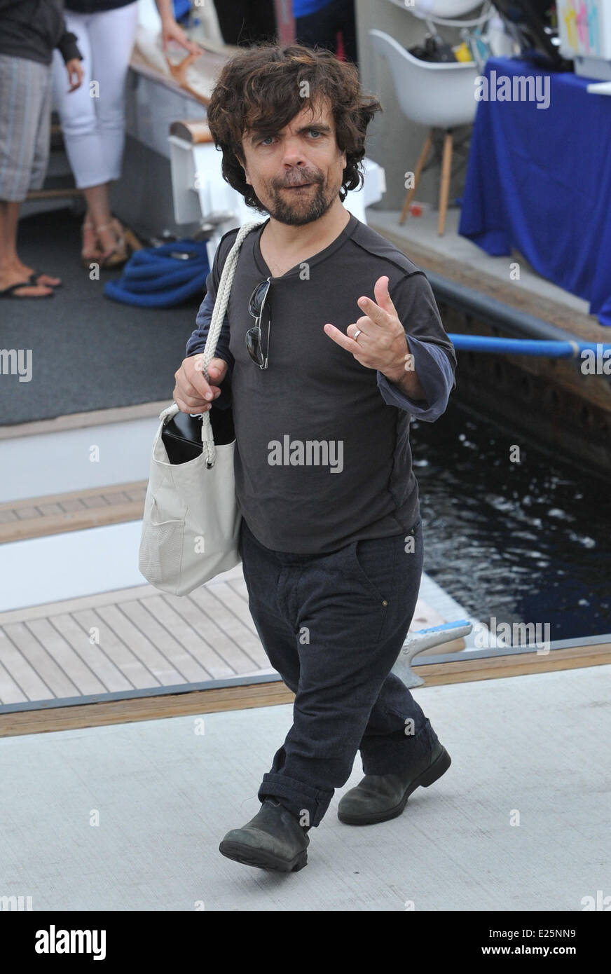 Comic-Con 2013 statt im San Diego Convention Center - Promi-Sichtungen - Tag 2 Featuring: Peter Dinklage Where: San Diego, Kalifornien, USA bei: 19. Juli 2013 Stockfoto