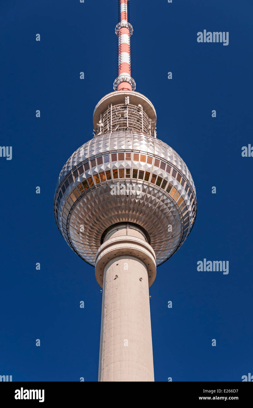 TV-Tower-Fernsehturm in der Nähe von Alexanderplatz Berlin Deutschland Stockfoto