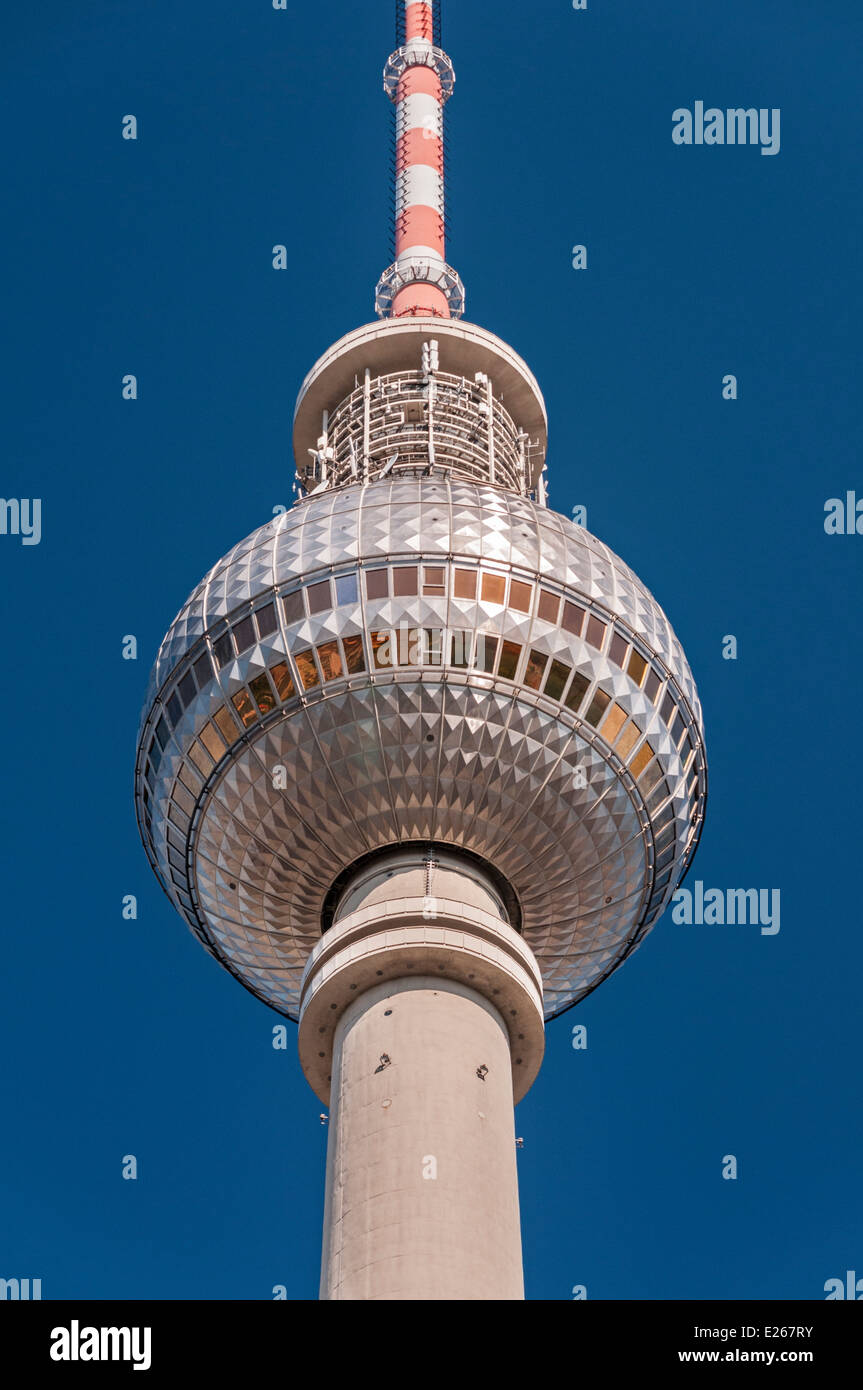 TV-Tower-Fernsehturm in der Nähe von Alexanderplatz Berlin Deutschland Stockfoto