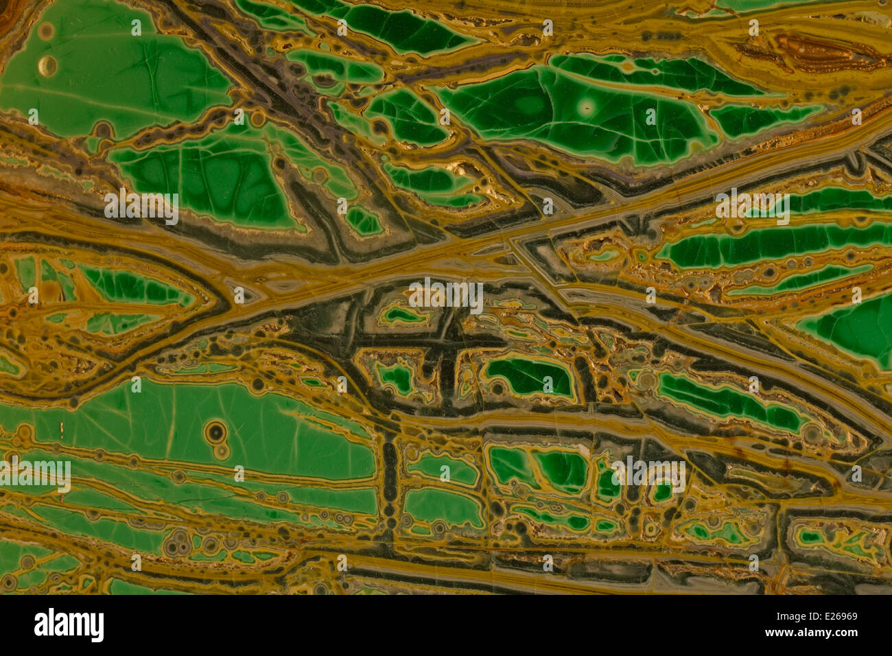 Varisite, hydratisiert Aluminium-Phosphat, Ohio, USA, Venen sind andere Phosphat-Mineralien Stockfoto