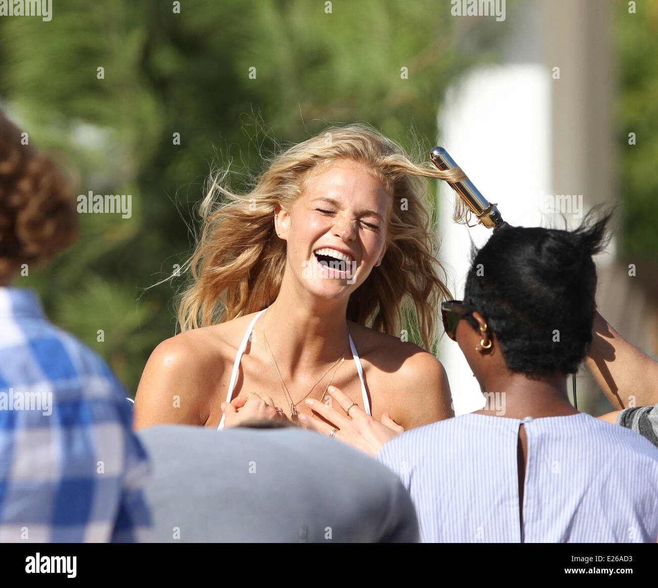 Victorias Secret Model Erin Heatherton auf KatalogShooting am Strand