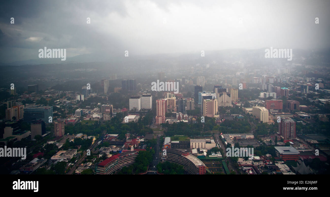 Luftaufnahme von Guatemala-Stadt Stockfoto