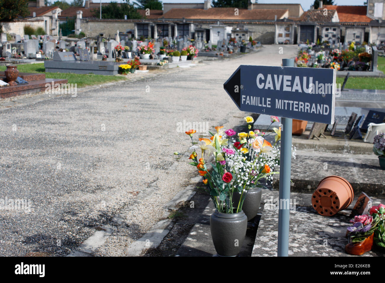 Jarnac, der Stadt wo Borned der ehemalige französische Staatspräsident Francois Mitterrand, Charente, Poitou-Charentes, Frankreich. Stockfoto