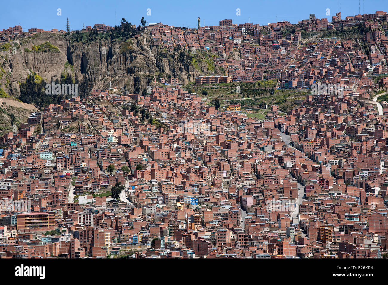 Alto de La Paz Vororte. La Paz. Bolivien Stockfoto
