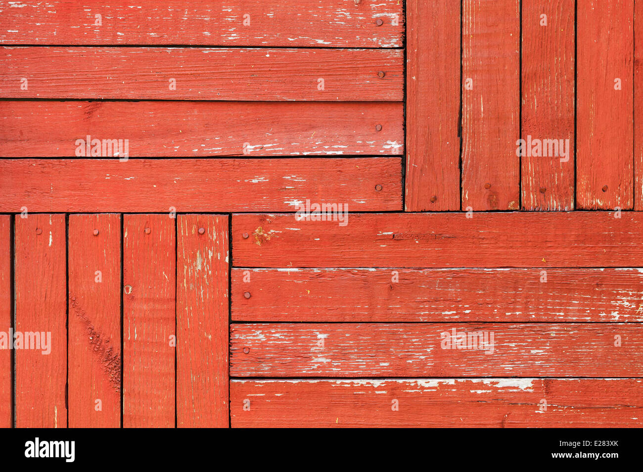 Roten Holzwand Muster, Hintergrundtextur Stockfoto
