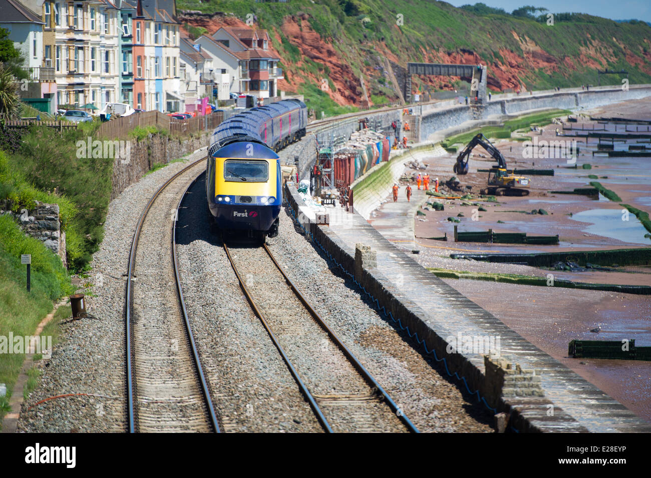 First Great Western Zug Dawlish Bahnhof in England, UK Stockfoto