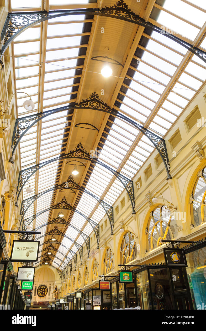 Melbourne Royal Arcade viktorianischen Decke Stockfoto